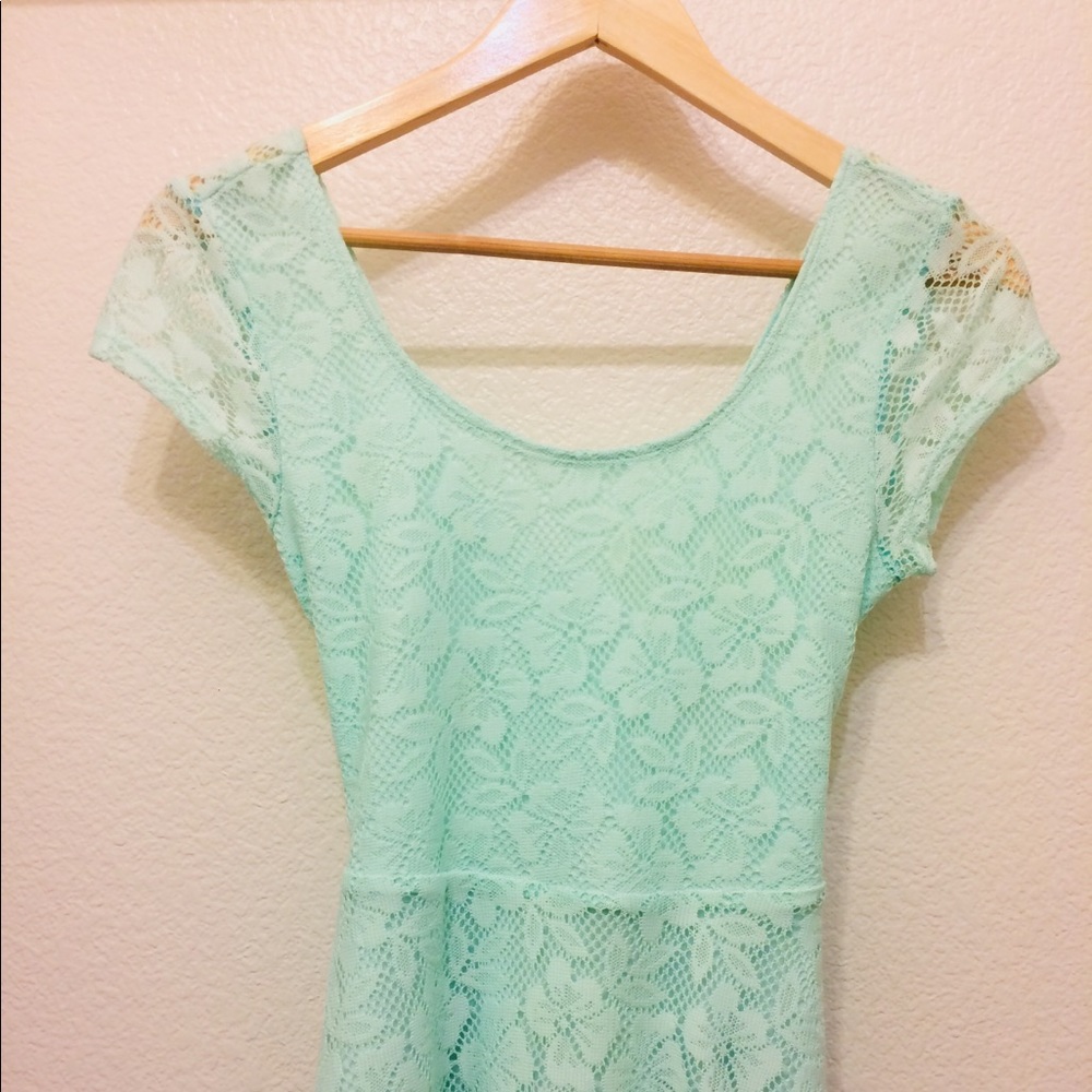 Mint Green Lace Spring Dress